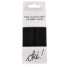 SACHET DE 6 / RUBAN ACCROCHANT ADHESIF NOIR 20MM. * 60 CM.